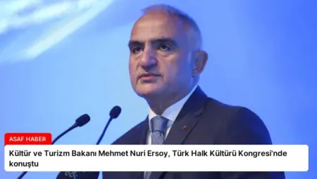 Kültür ve Turizm Bakanı Mehmet Nuri Ersoy, Türk Halk Kültürü Kongresi’nde konuştu