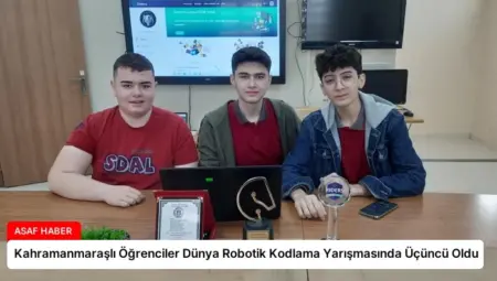 Kahramanmaraşlı Öğrenciler Dünya Robotik Kodlama Yarışmasında Üçüncü Oldu