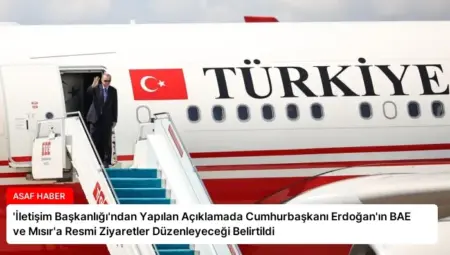 ‘İletişim Başkanlığı’ndan Yapılan Açıklamada Cumhurbaşkanı Erdoğan’ın BAE ve Mısır’a Resmi Ziyaretler Düzenleyeceği Belirtildi