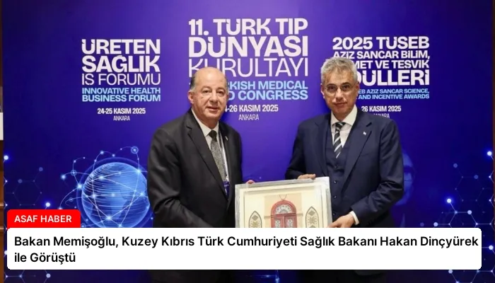 Bakan Memişoğlu, Kuzey Kıbrıs Türk Cumhuriyeti Sağlık Bakanı Hakan Dinçyürek ile Görüştü