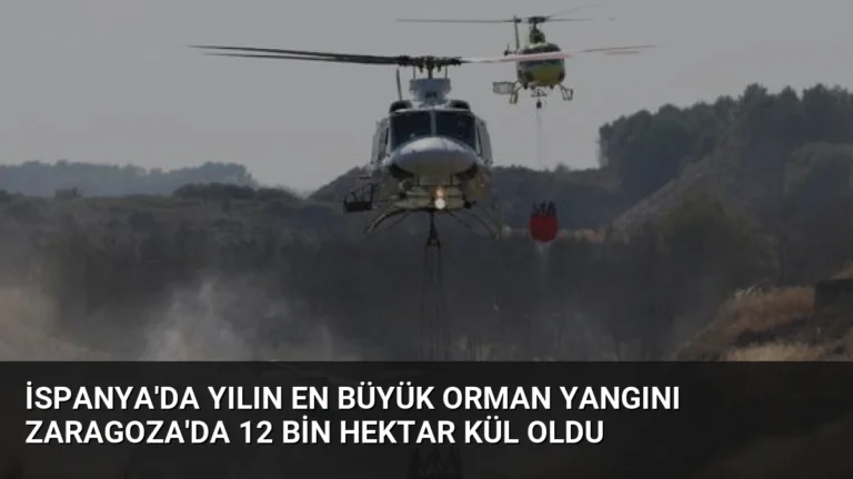İspanya’da Yılın En Büyük Orman Yangını Zaragoza’da 12 Bin Hektar Kül Oldu