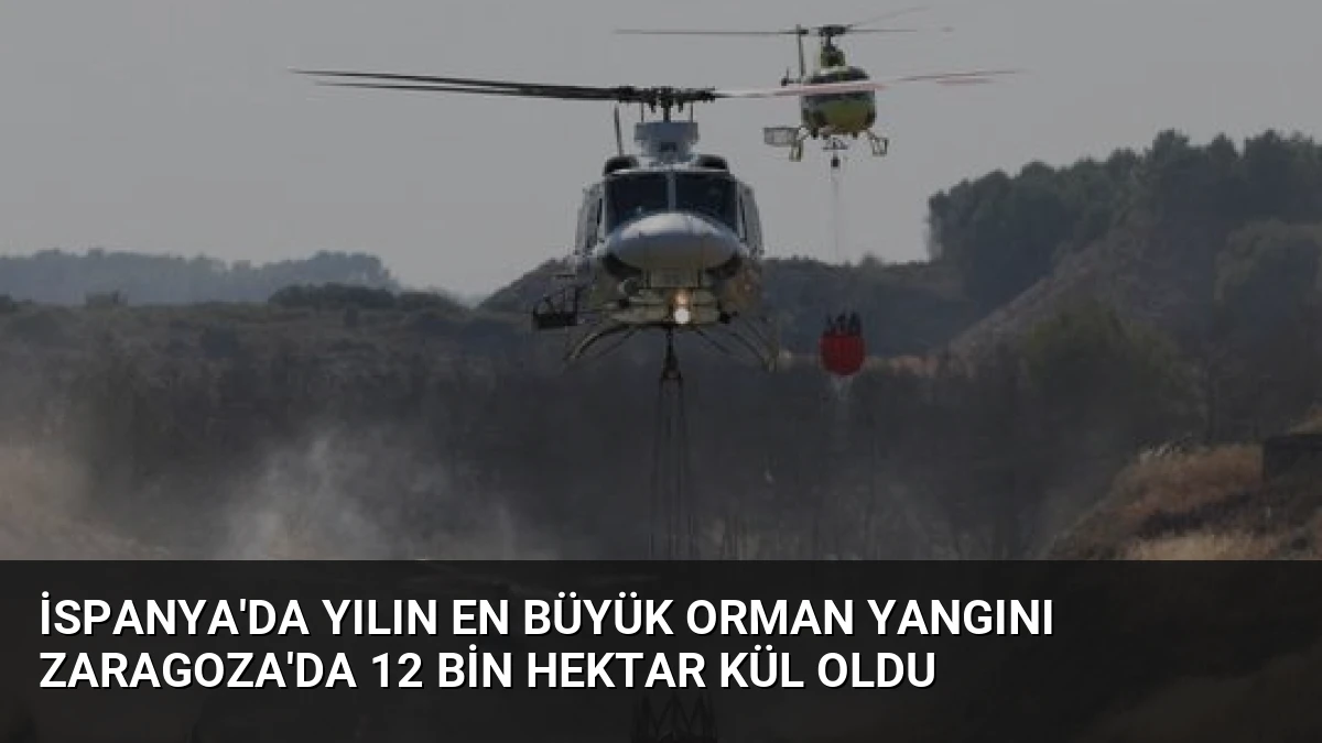 İspanya’da Yılın En Büyük Orman Yangını Zaragoza’da 12 Bin Hektar Kül Oldu