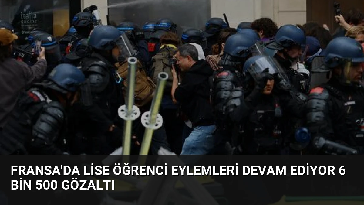 Fransa’da Lise Öğrenci Eylemleri Devam Ediyor 6 Bin 500 Gözaltı
