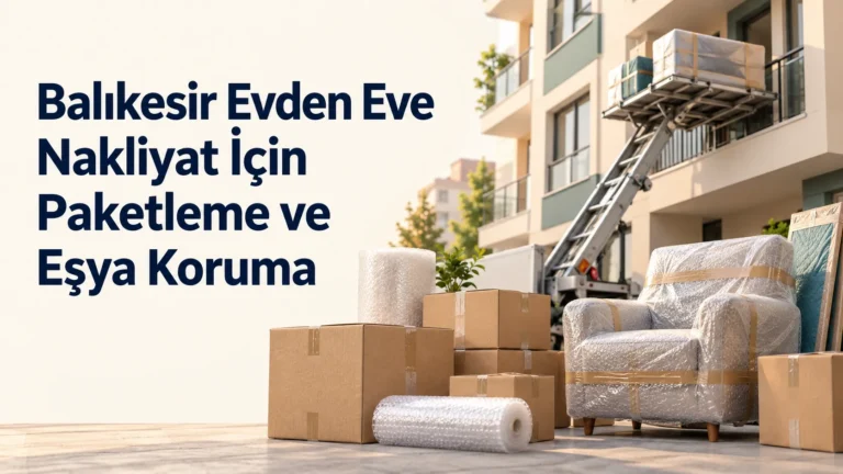 Balıkesir Evden Eve Nakliyat İçin Paketleme ve Eşya Koruma